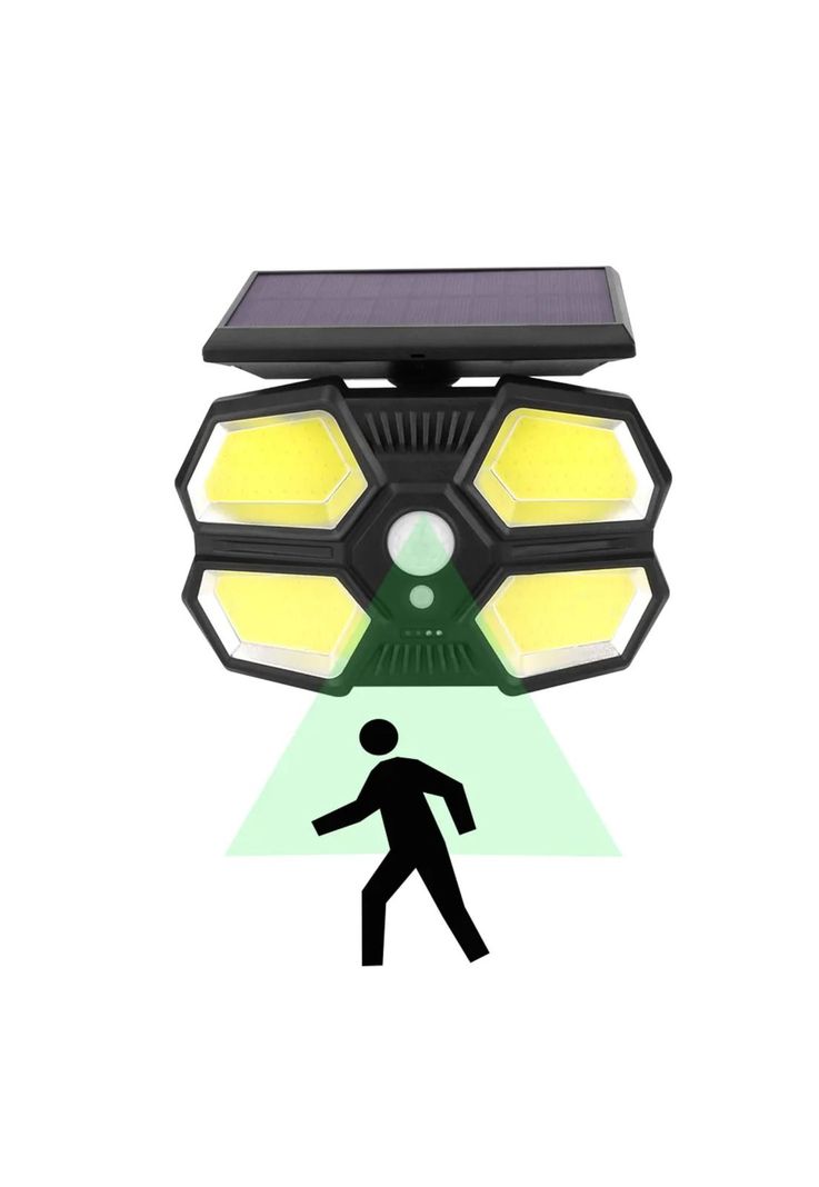Foco Lámpara Pared Sensor Movimiento Solar 180LED COB/LED-2