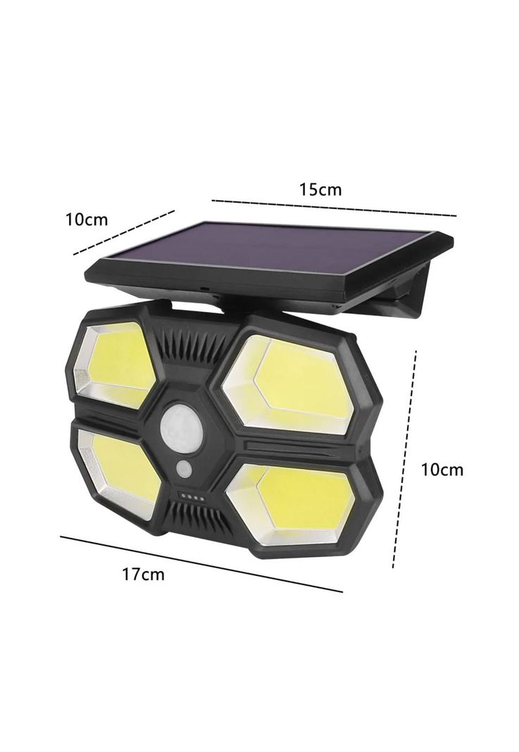 Foco Lámpara Pared Sensor Movimiento Solar 180LED COB/LED-3