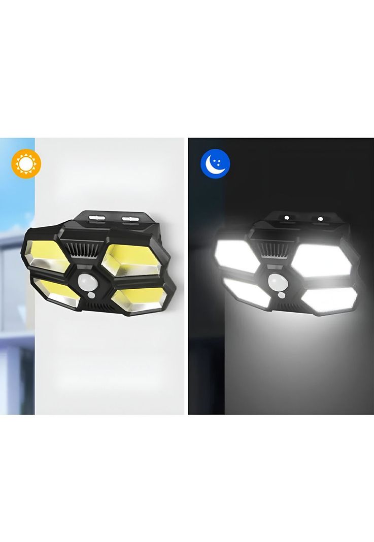 Foco Lámpara Pared Sensor Movimiento Solar 180LED COB/LED-4