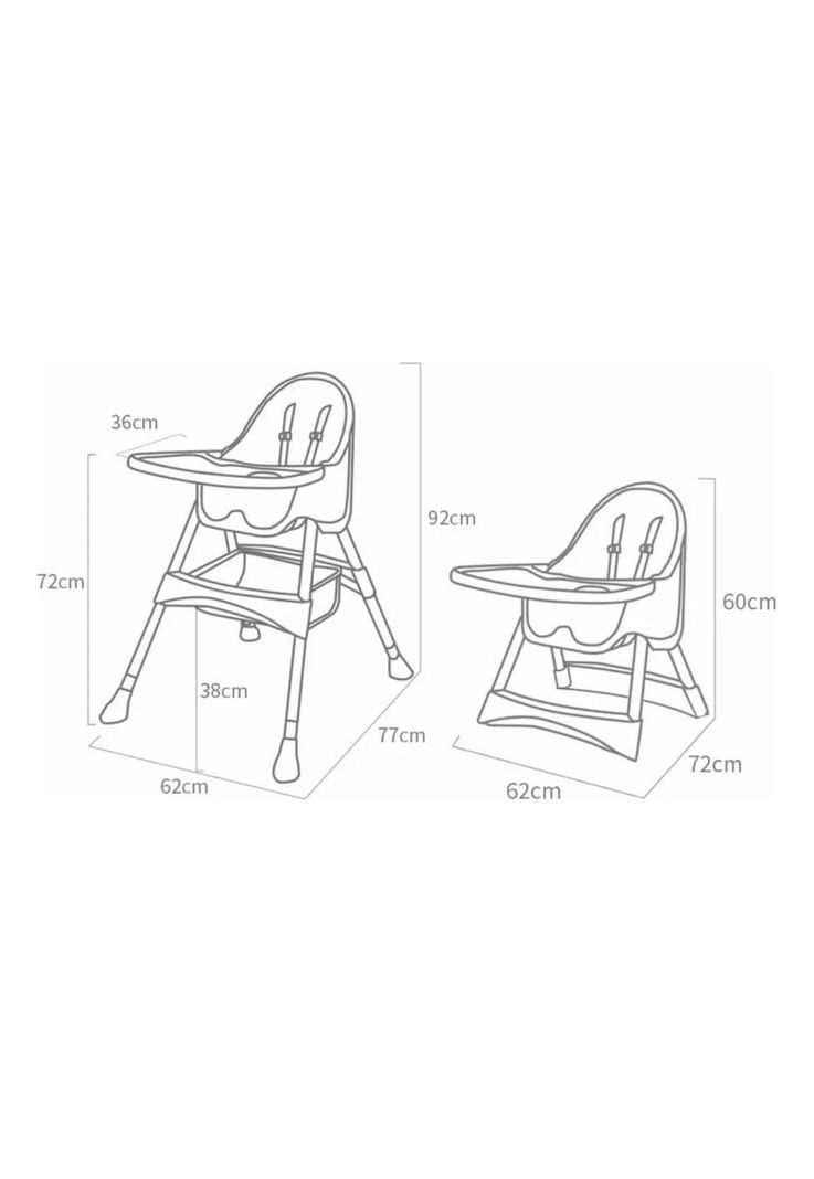 Silla Comer Infantil Seguridad 2 En 1 Verde-1