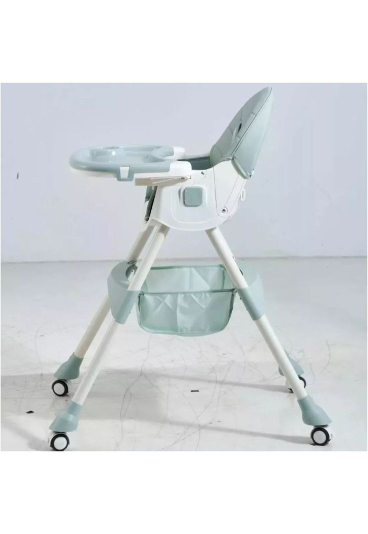Silla Comer Infantil Seguridad 2 En 1 Verde-3