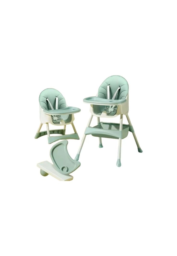 Silla Comer Infantil Seguridad 2 En 1 Verde-0