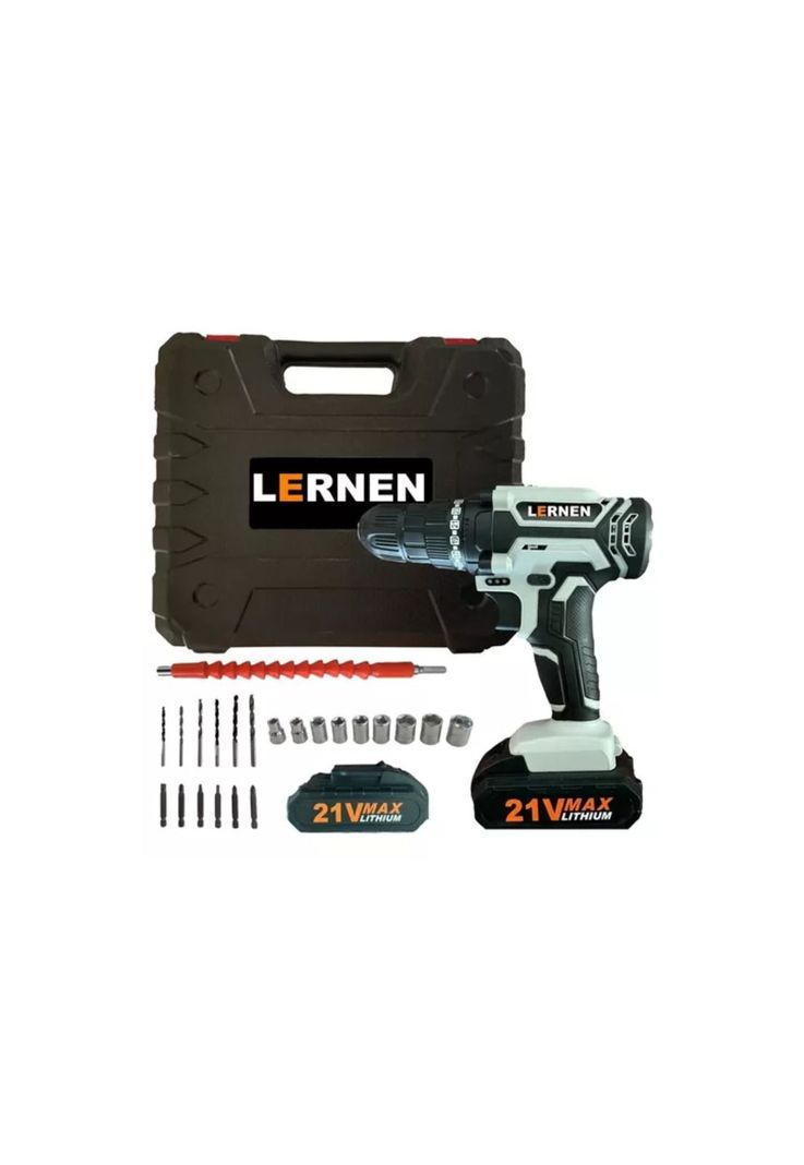 Kit Taladro Destornillador Inalámbrico 21 V + 2 Baterías-1