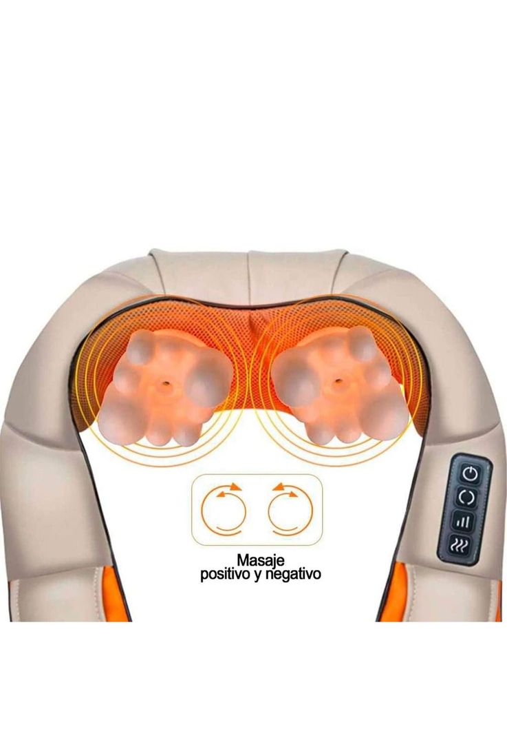 Masajeador Cuello Cervical Función Calor Beige-5