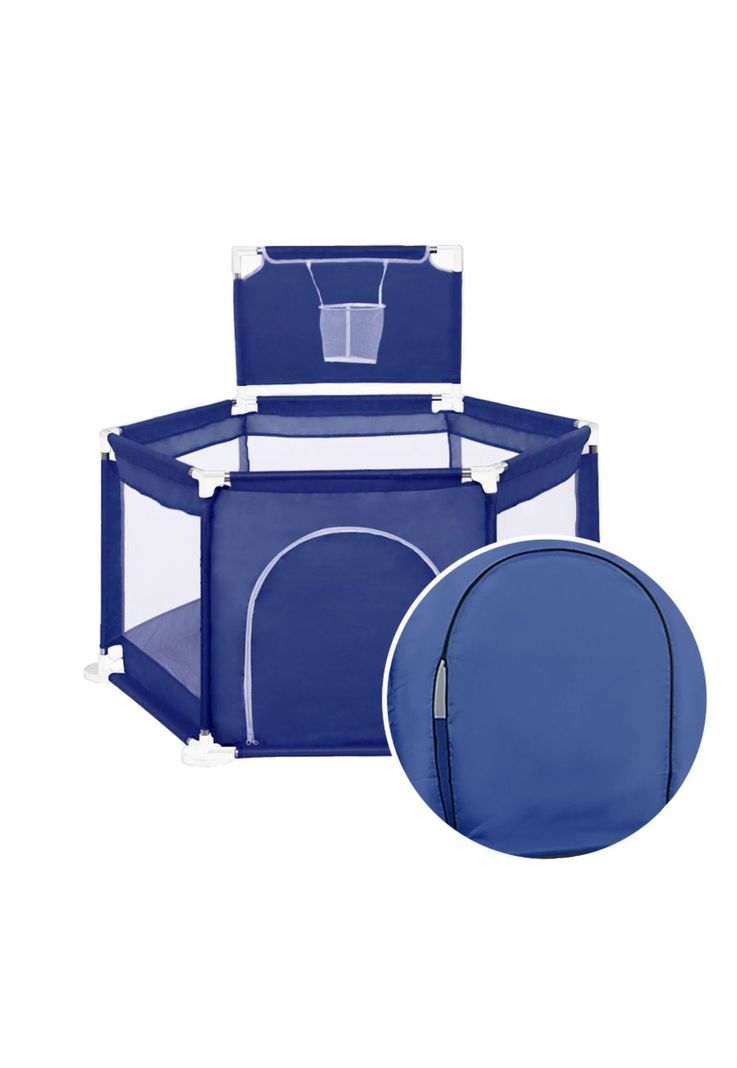 Piscina Corral Infantil Bebe Estimulación Pelotas 125x65 CM Azul-1