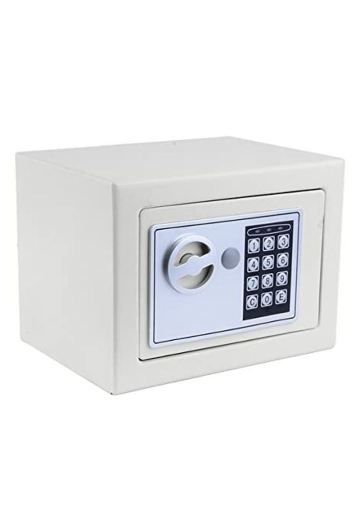 Caja Fuerte Seguridad Digital Acero 23.5x17x17 CM Blanco-1