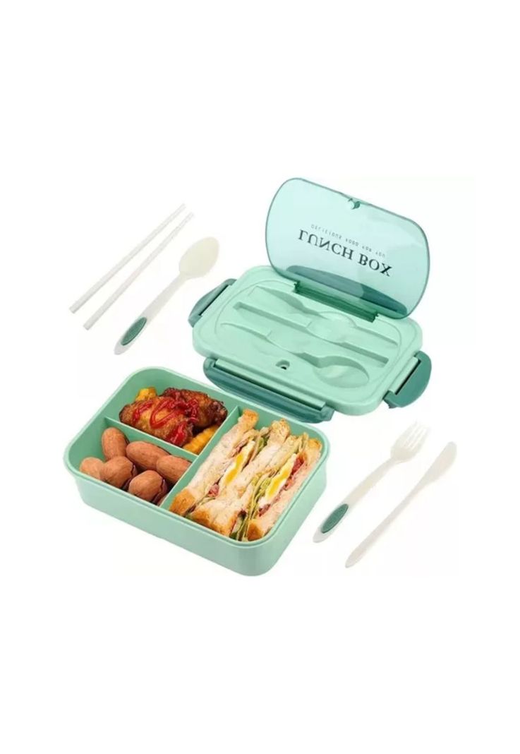 Tupper Contenedor Microondas Alimentos Servicio Verde-0