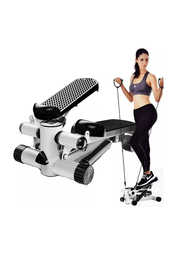 Maquina Gimnasia Fitness Mini Stepper Banda Resistencias-1