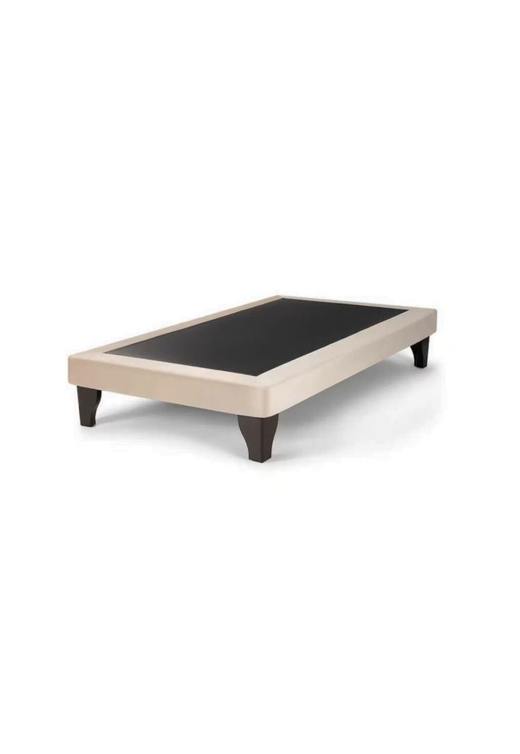 Base Cama Europea 1 Plaza 90x200 CM Beige Felpa-0