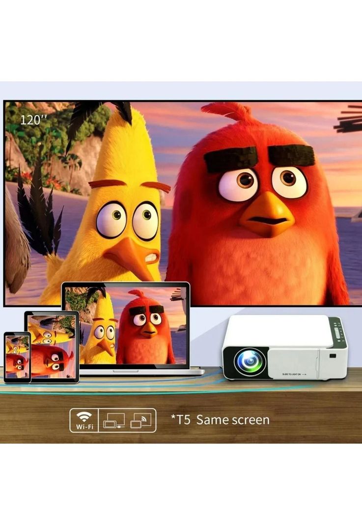 Proyector Mini Blanco Full HD LED WIFI 1920 x 1080-3