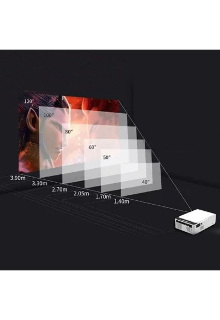 Proyector Mini Blanco Full HD LED WIFI 1920 x 1080-4