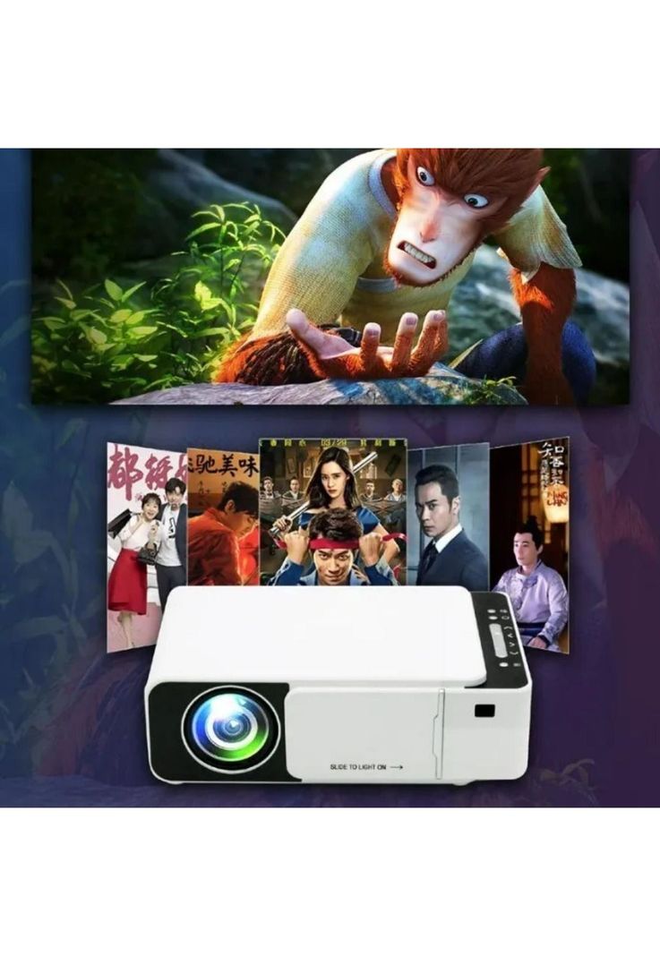 Proyector Mini Blanco Full HD LED WIFI 1920 x 1080-5