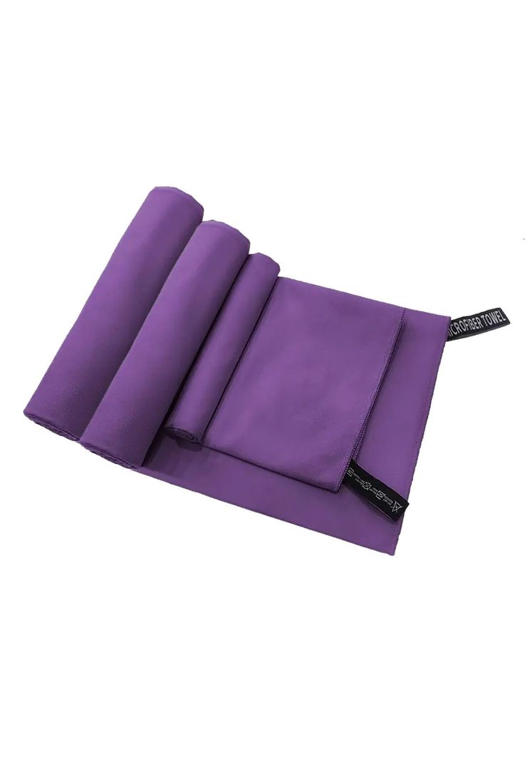 Set 3 Toallas Baño Viaje Microfibra Secado Rápido Violeta-0