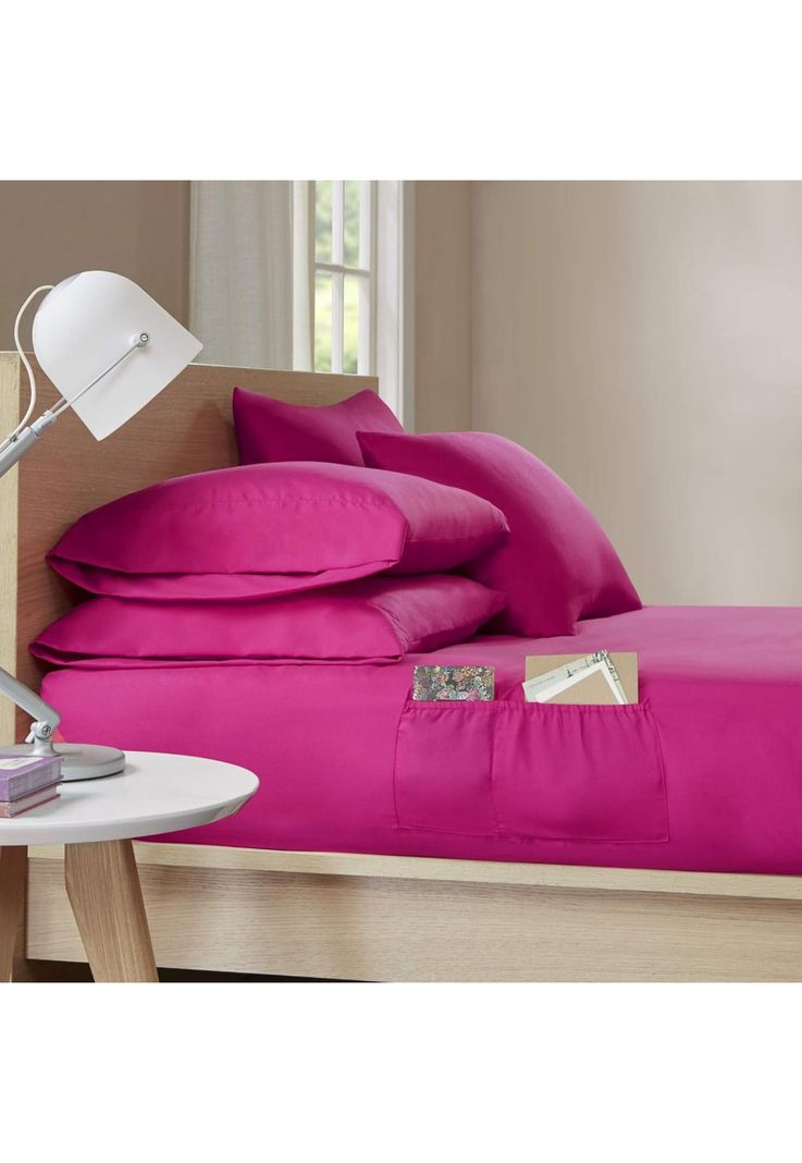 Juego Sábanas Poliéster Polar + 2 Fundas 2 PL Fucsia-3