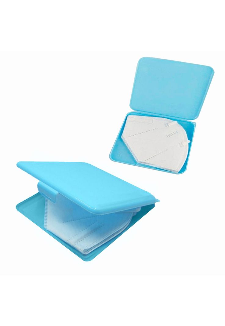 Estuche Porta Mascarilla KN-95 Celeste-2