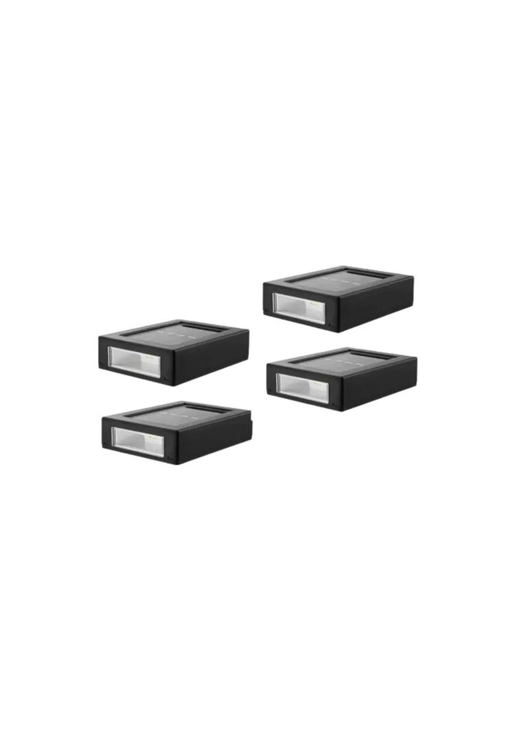 Pack 4 Focos Muro Aplique LED Solar Jardín 10x3x7 CM-0