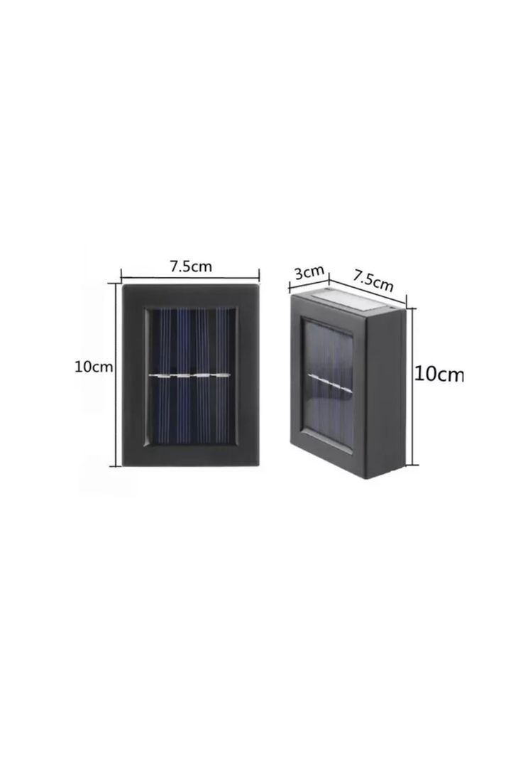 Pack 4 Focos Muro Aplique LED Solar Jardín 10x3x7 CM-1