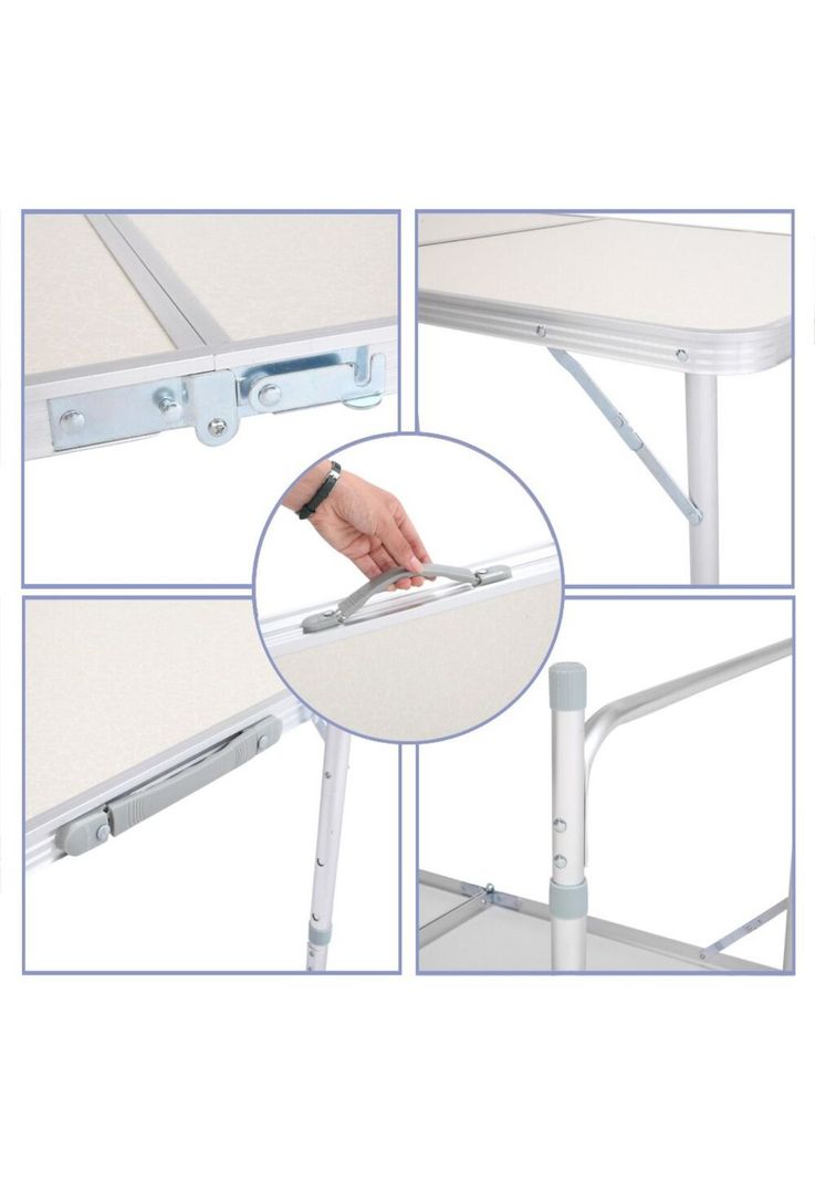 Mesa Camping Plegable Simple 120x60 CM 4 Sillas-6