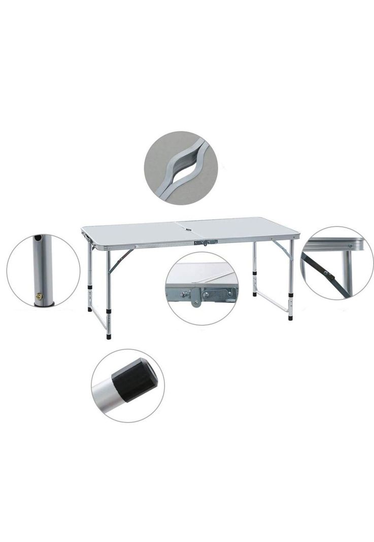 Mesa Camping Plegable Simple 120x60 CM 4 Sillas-8