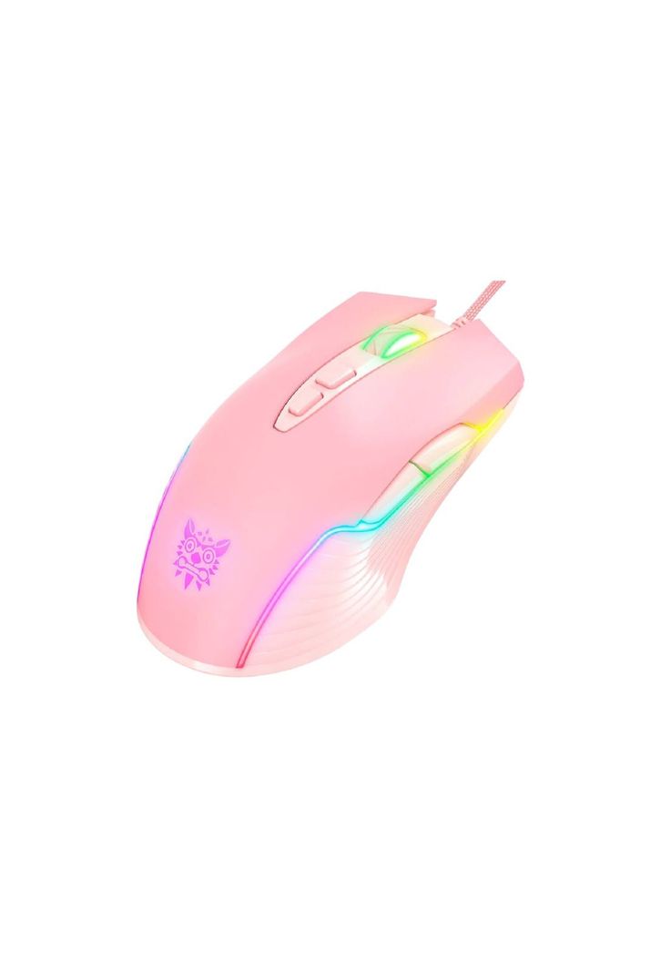 Mouse Gamer Rosado LED RGB-0