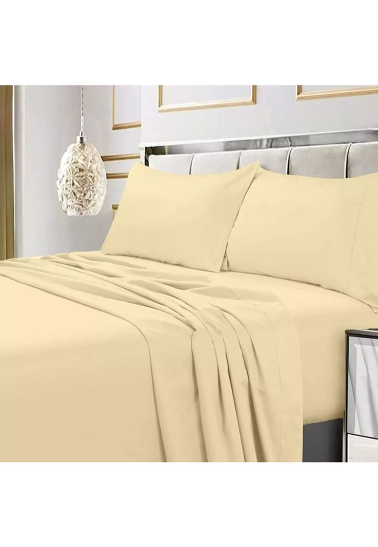 Juego Sábanas Poliéster Polar + 2 Fundas 2 PL Beige-3