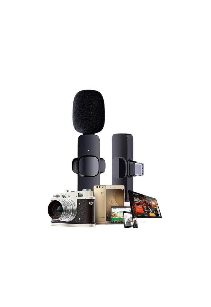 Set 2 Micrófonos Inalámbricos Solapa Lavalier Android Tipo C-3