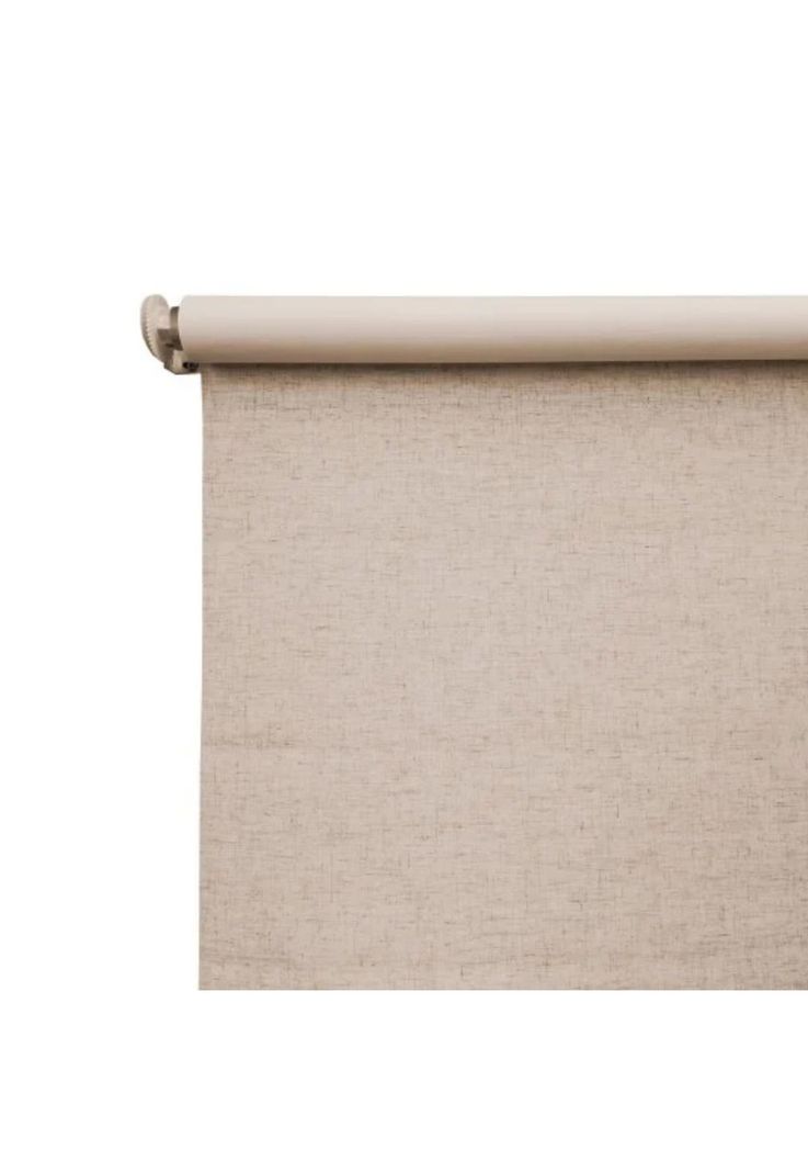 Cortinas Blackout Lino Beige 120x120 CM-1