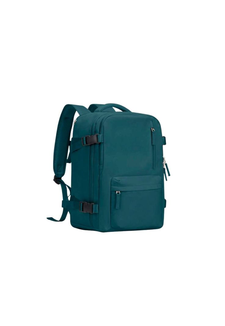Mochila Viaje Gran Capacidad USB Tela Verde DLX-0