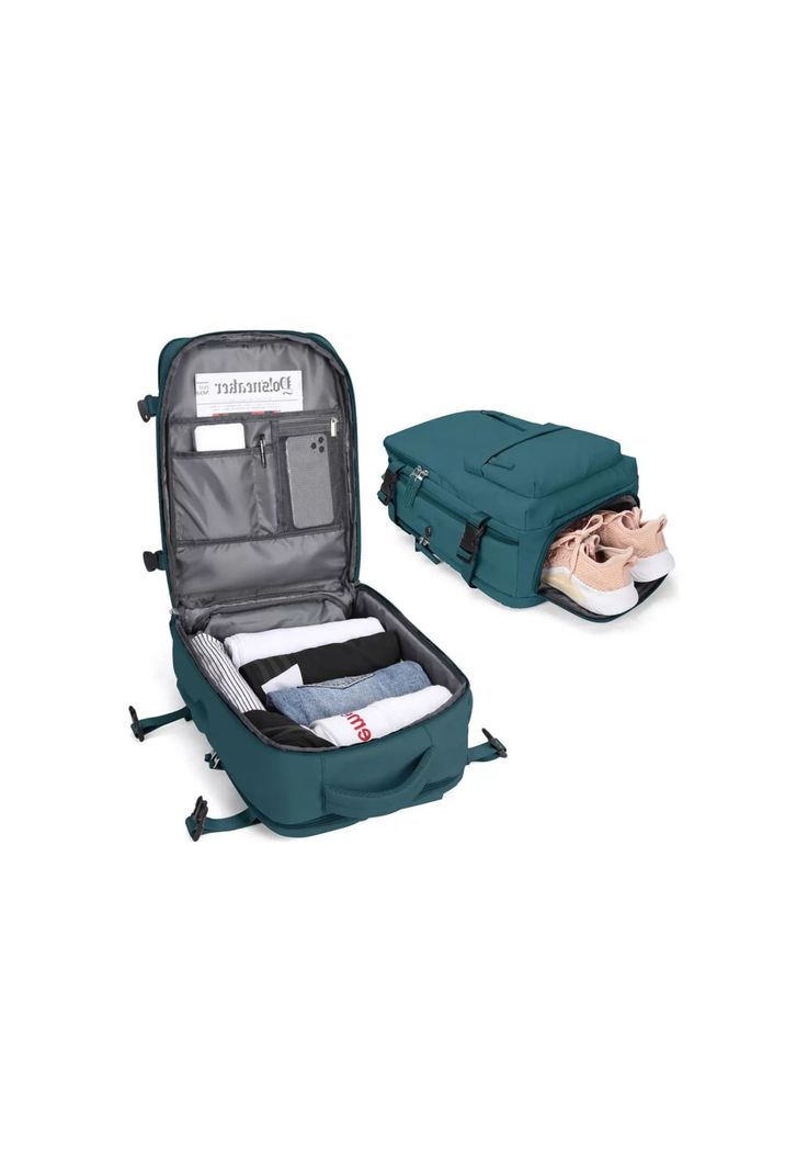 Mochila Viaje Gran Capacidad USB Tela Verde DLX-1
