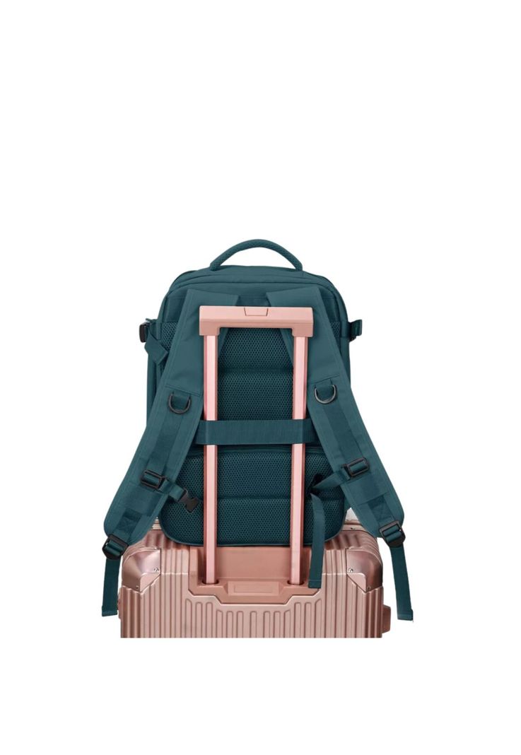Mochila Viaje Gran Capacidad USB Tela Verde DLX-2