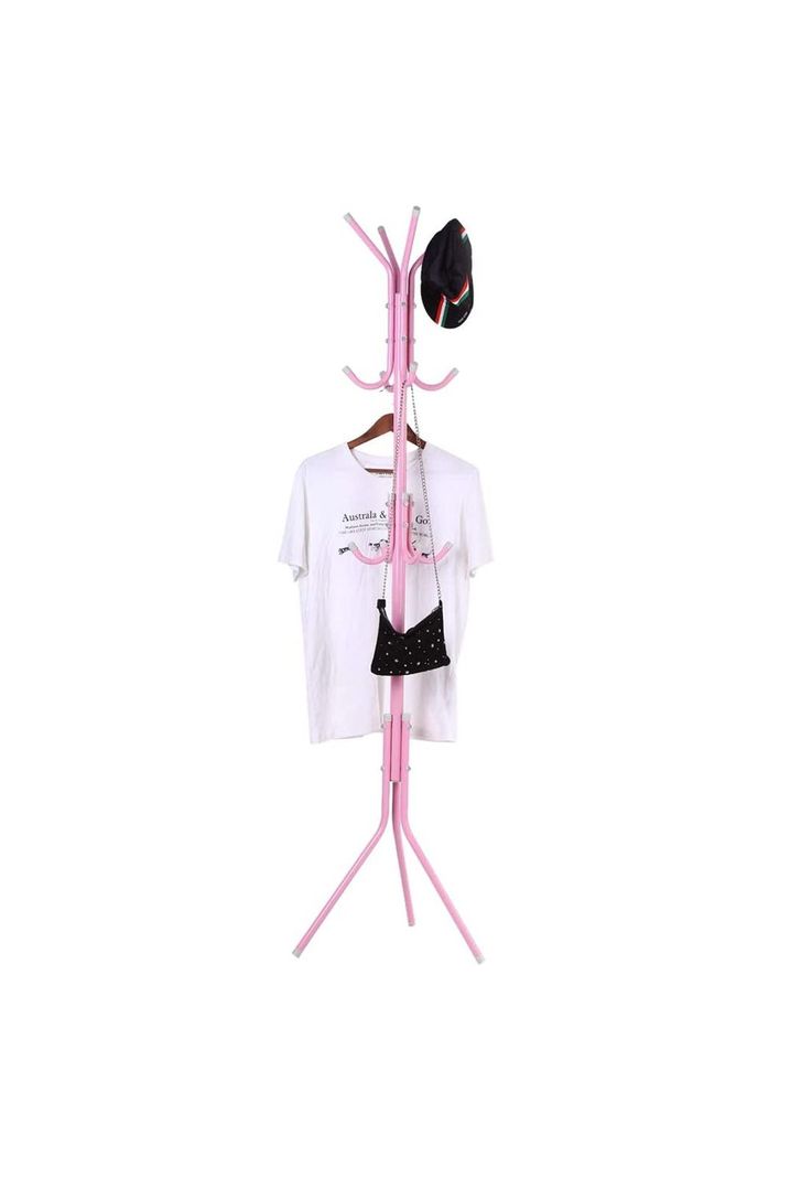 Colgador Perchero Metálico Trípode Rosado 165 CM x 42 CM-1