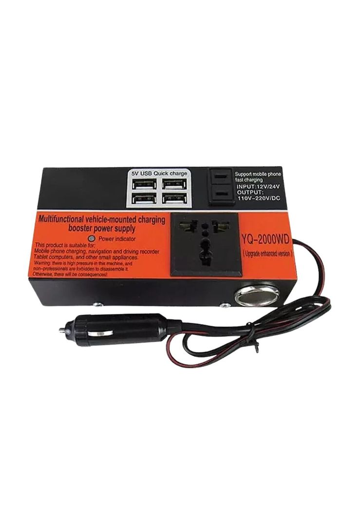 Inversor Vaje Auto Convertidor Corriente Multipropósito 12 V 220V 1.5K-0