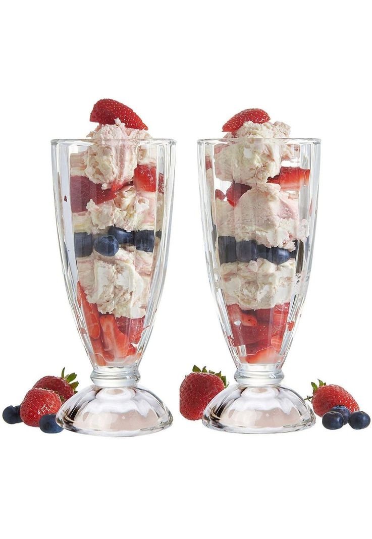 Set 6 Copas Postres Milkshake Vidrio 369 ML-1