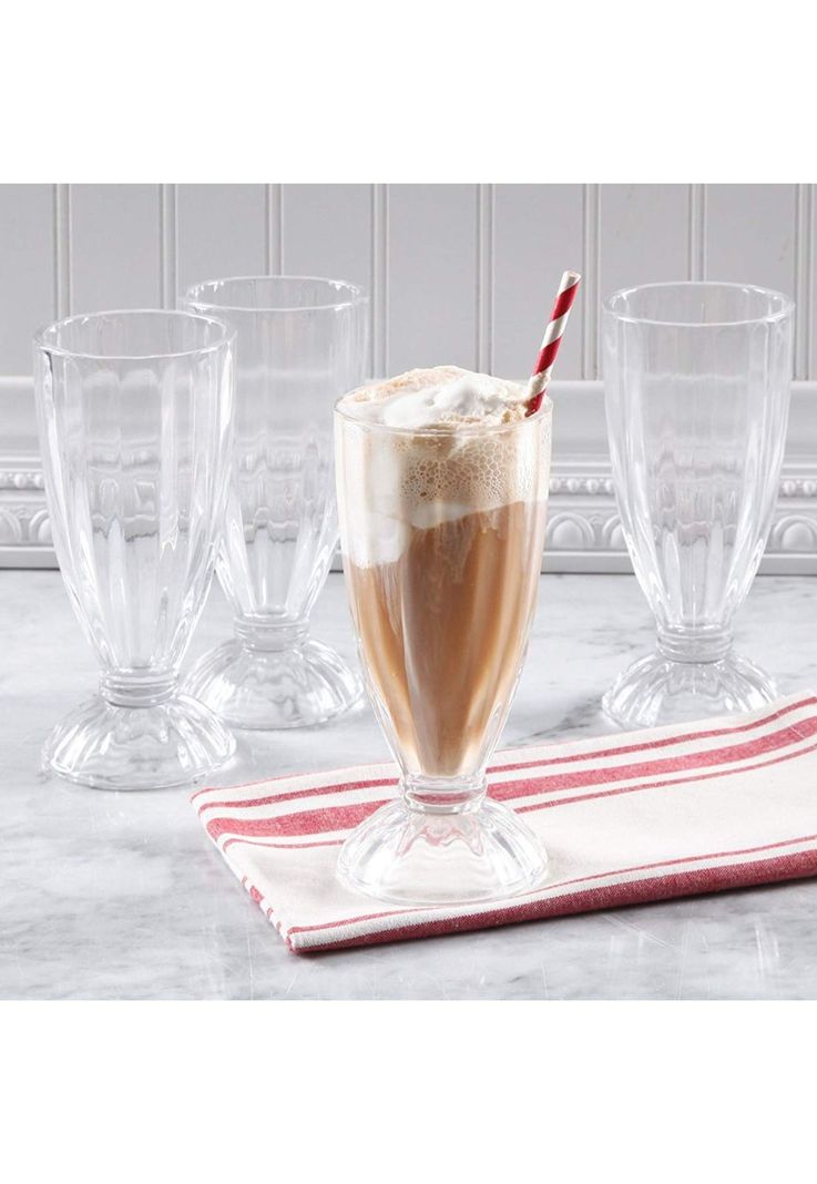 Set 6 Copas Postres Milkshake Vidrio 369 ML-4