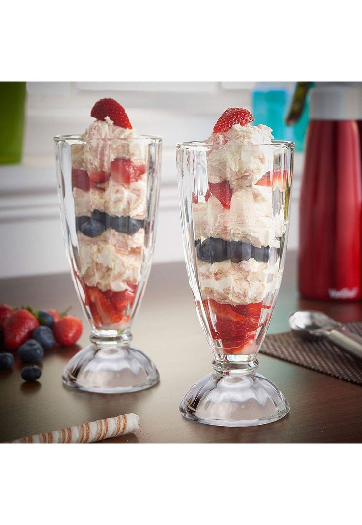 Set 6 Copas Postres Milkshake Vidrio 369 ML-5