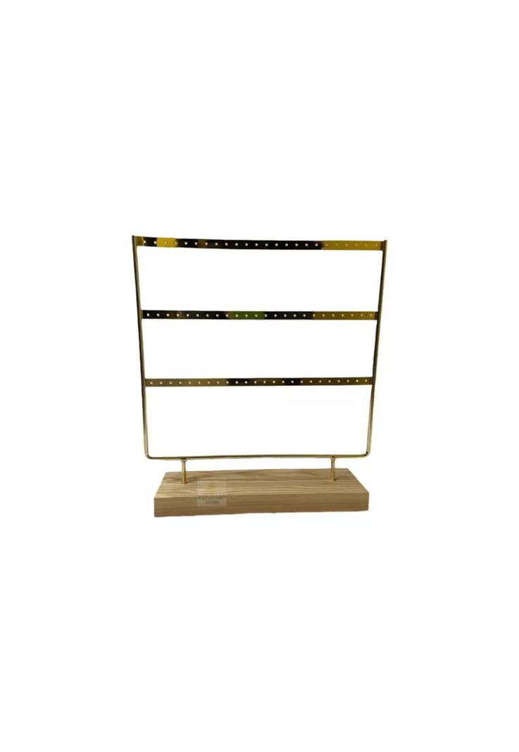 Joyero Exhibidor 36 Pares Aros Madera Metal-0