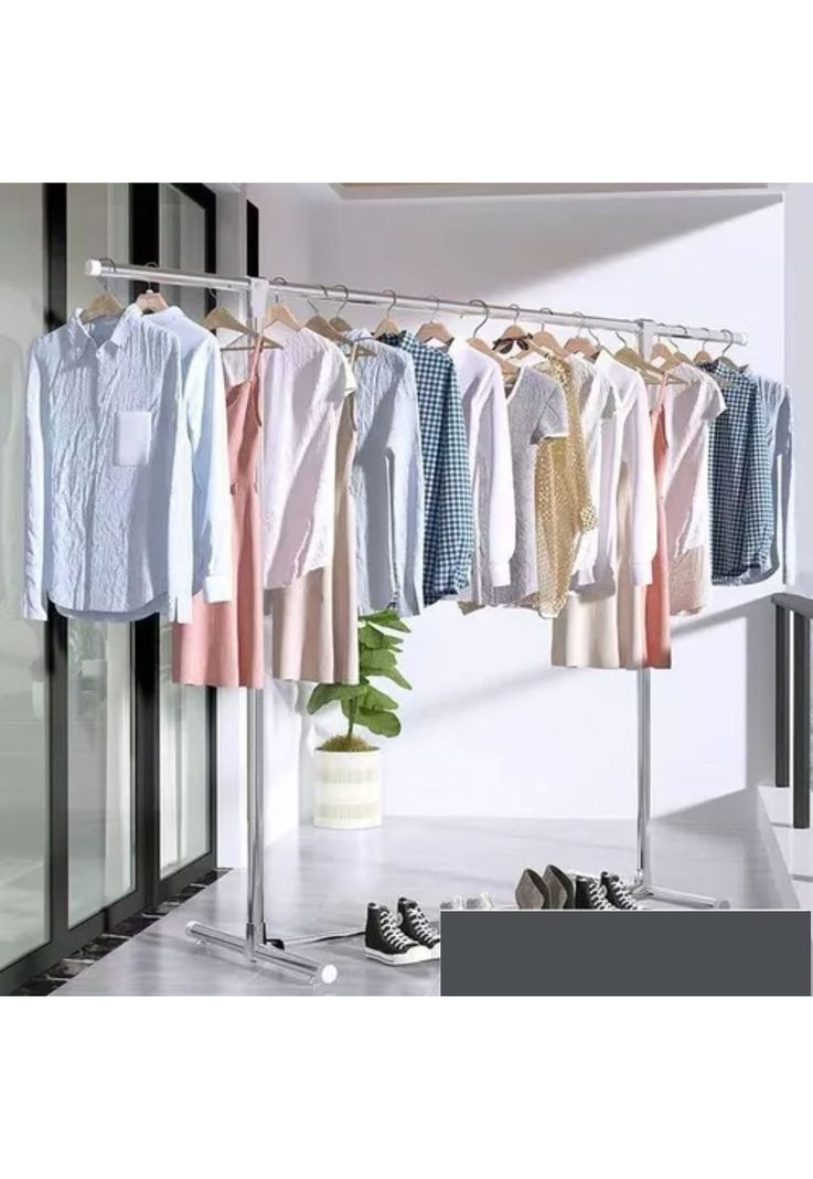 Tendedero Colgador Ropa Zapatero 120x130x50 CM-3