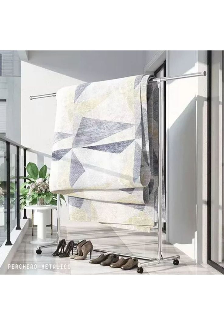Tendedero Colgador Ropa Zapatero 120x130x50 CM-4