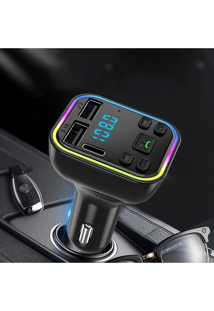 Reproductor MP3 Transmisor FM PD Tipo-C USB LED Automóvil-3
