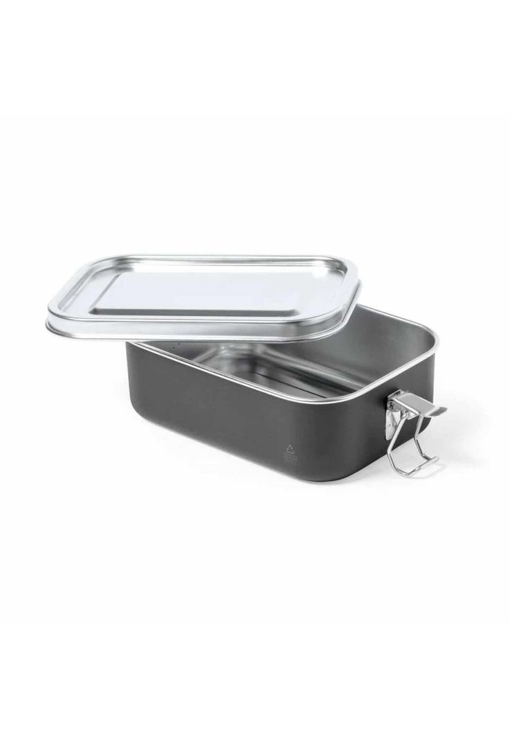 Contenedor Tupper Hermético Acero Inox. Negro Shonka 750 ML-1