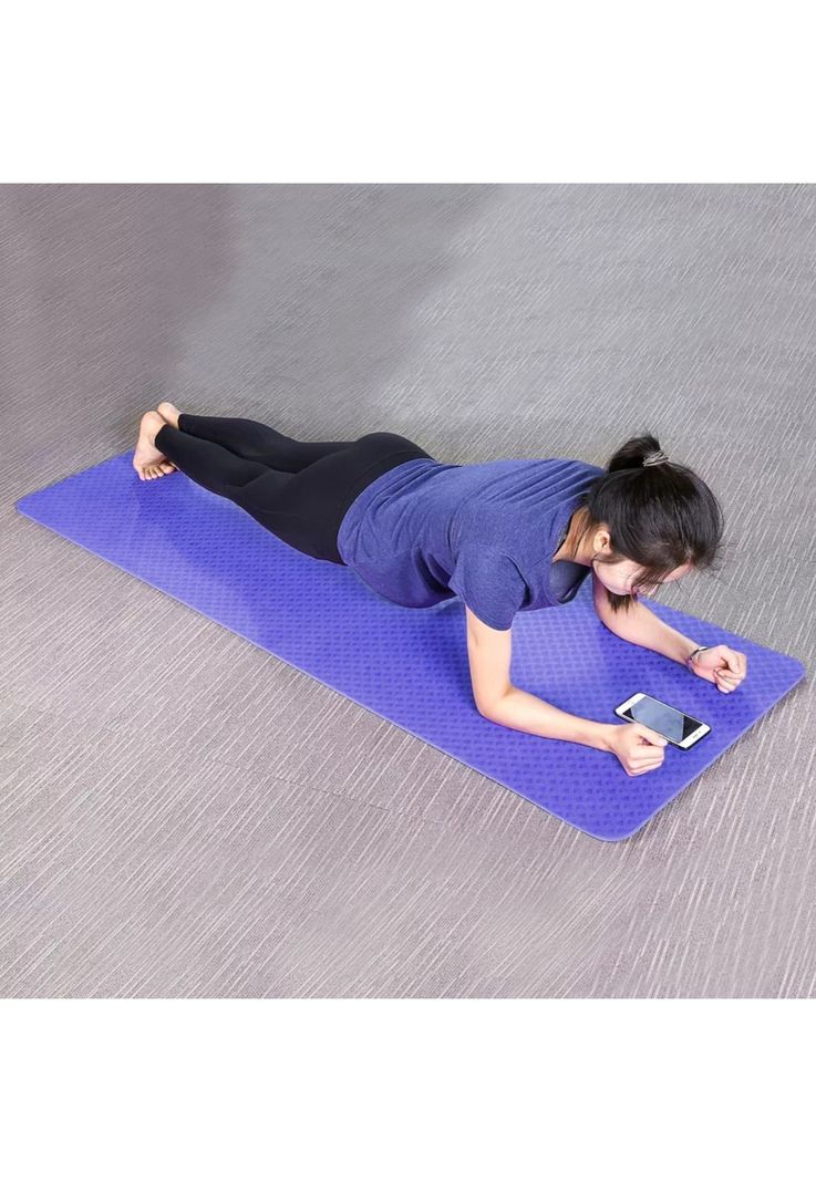 Mat Alfombrilla Yoga Pilates Ejercicio 8 MM  Azul-5