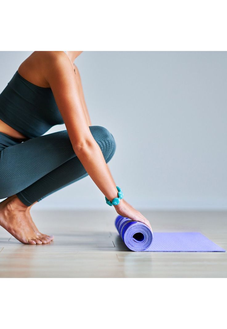 Mat Alfombrilla Yoga Pilates Ejercicio 8 MM  Azul-6