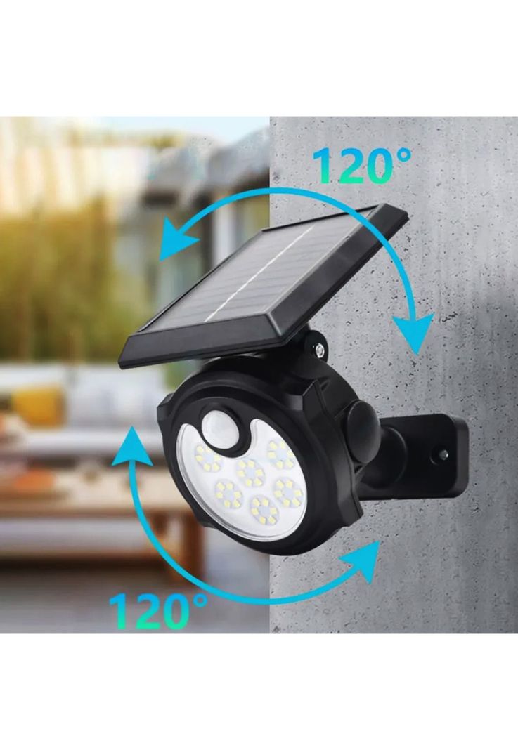 Foco Lámpara Estaca Panel Solar Sensor Movimiento 42COB-2