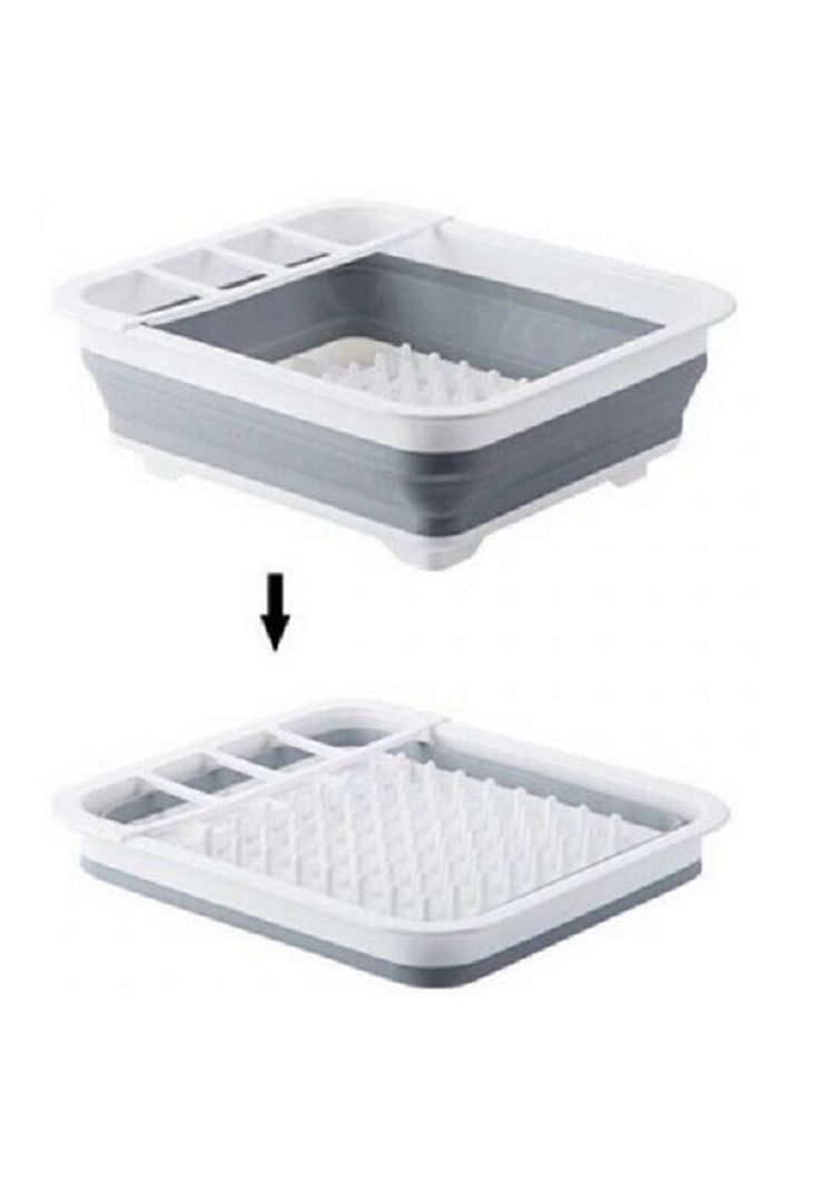 Secador Escurridor Plegable Platos Gris-4