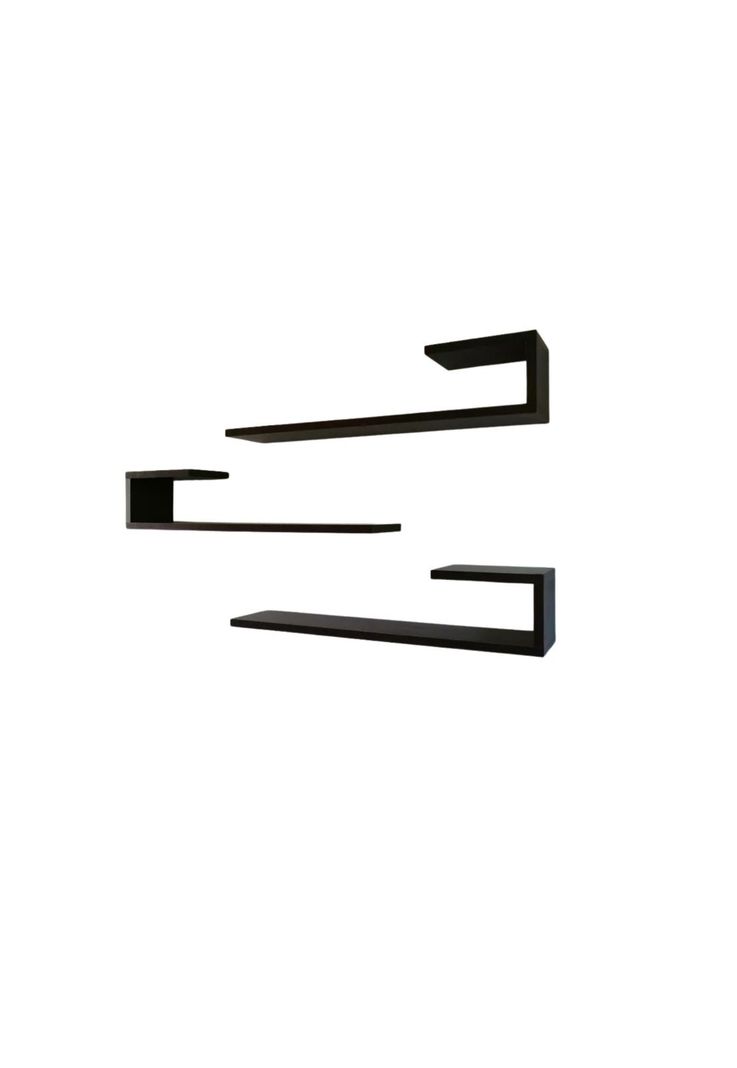 Juego Repisas Flotantes Madera Geo Café 95x45x15 CM-2