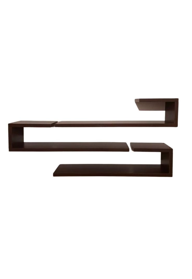 Juego Repisas Flotantes Madera Geo Café 95x45x15 CM-3