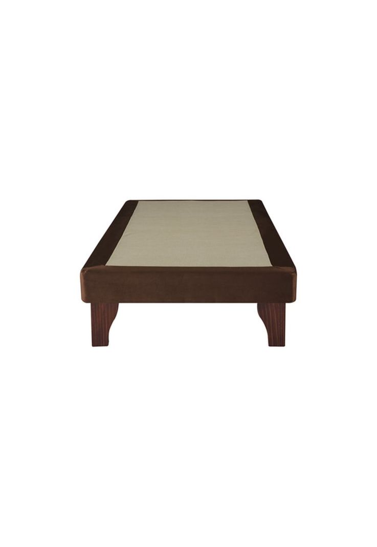 Base Cama Europea 1 Plaza 90x190 CM Chocolate Felpa-1