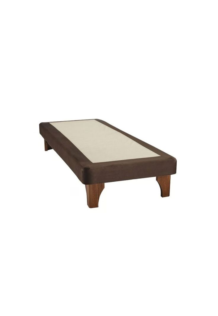 Base Cama Europea 1 Plaza 90x190 CM Chocolate Felpa-2