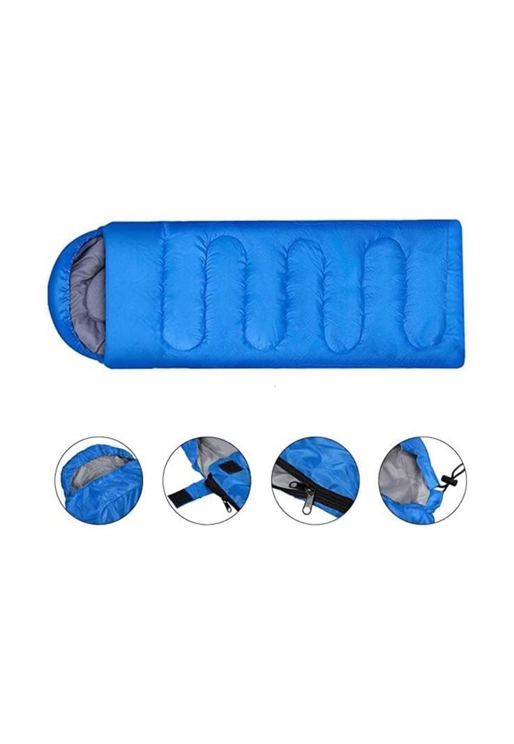 Saco Dormir Camping Individual Camping Adultos Azul-2