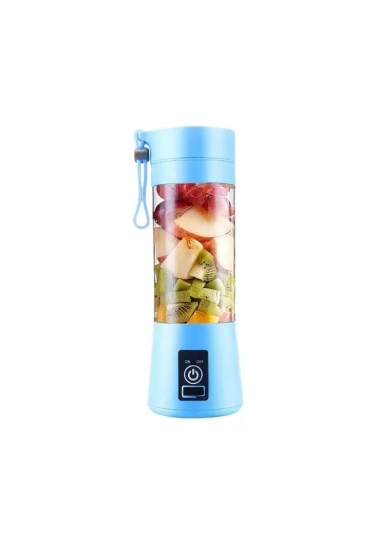 Batidora Licuadora Juguera Portátil USB Recargable 400 ML Celeste-2